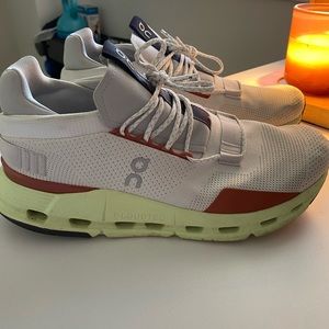 ON CloudNova (size 11) sneaker in white/limelight